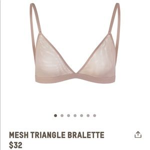 Skims Mesh Triangle Bralette (Clay)